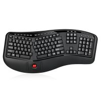 Adesso Wireless Desktop Ergonomic Trackball Keyboard