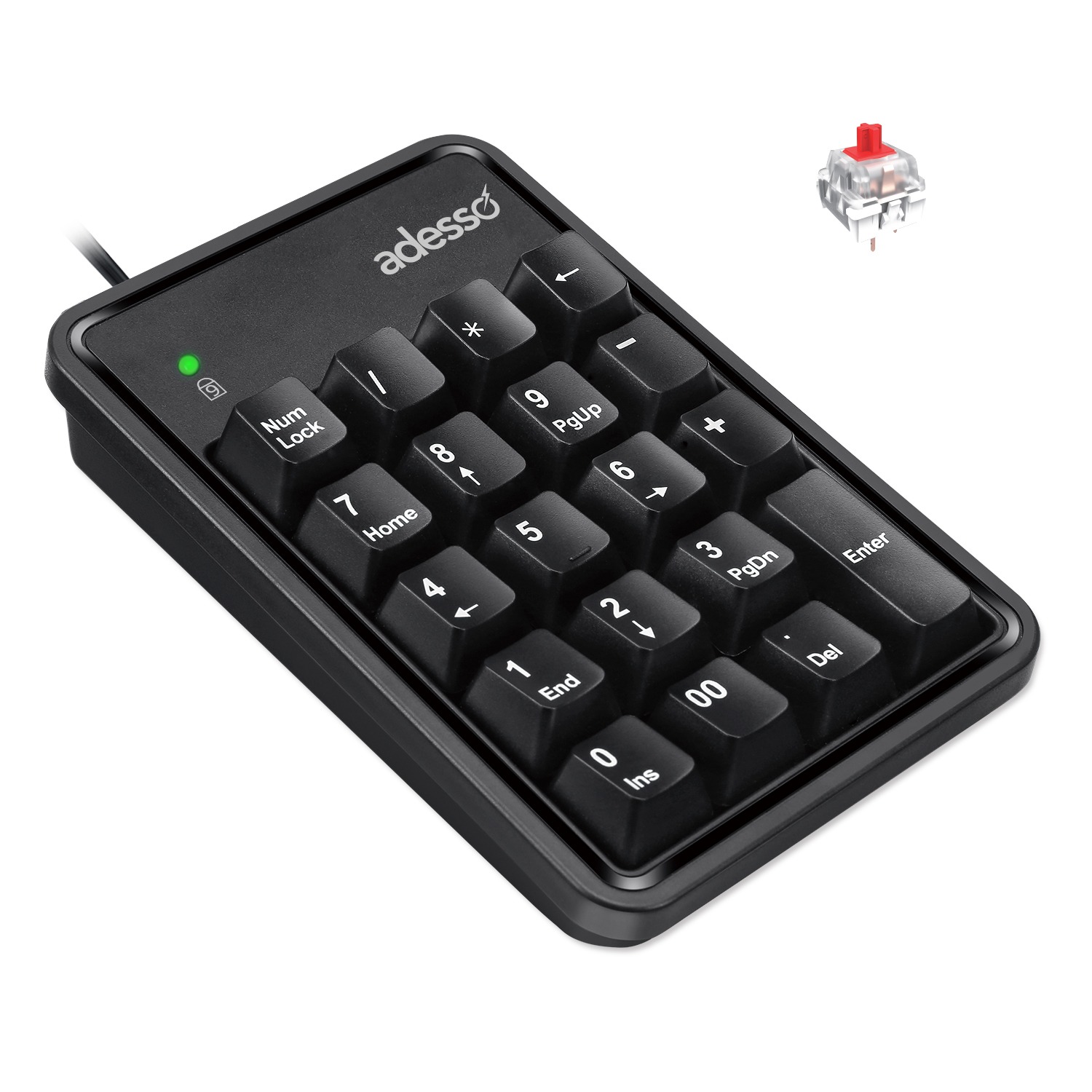 Adesso Mechanical Numeric Keypad with Cherry MX Red Switch Adesso Mechanical Numeric Keypad with Cherry MX Red Switch