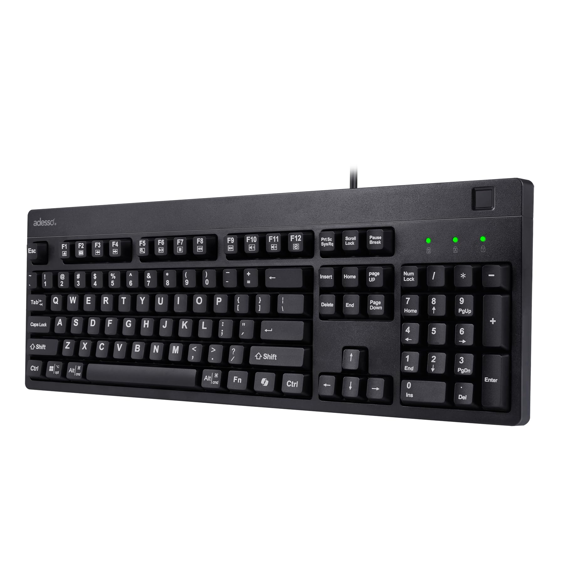 Adesso Keyboard Wired EasyTouch with Finger Print Reader – TCC Compliant Adesso Keyboard Wired EasyTouch with Finger Print Reader - TCC Compliant