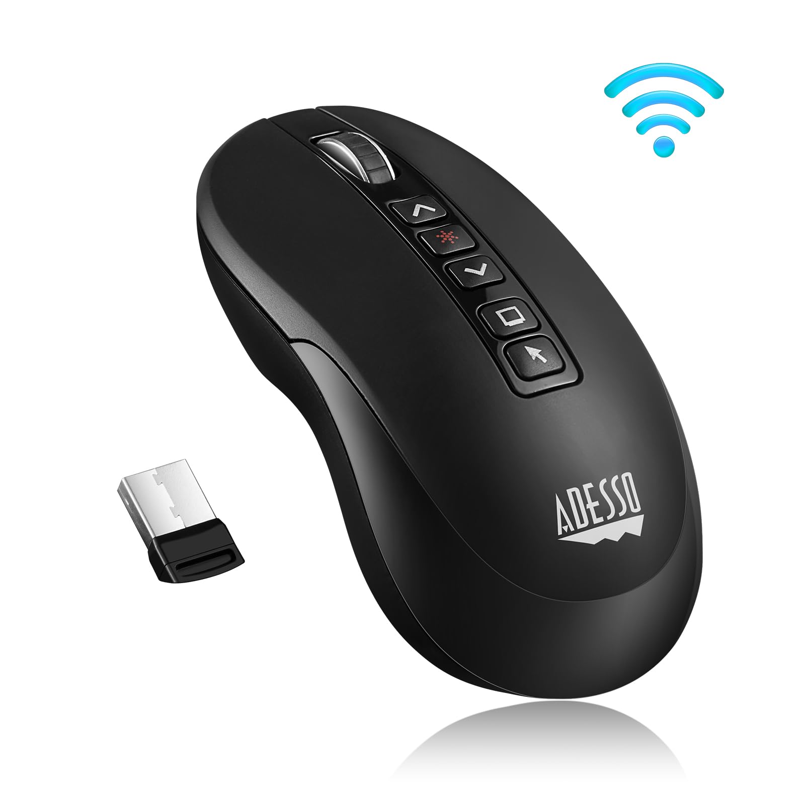Adesso 2.4Ghz Wireless Presenter Mouse with Laser Pointer and Air Mouse Adesso 2.4Ghz Wireless Presenter Mouse with Laser Pointer and Air Mouse