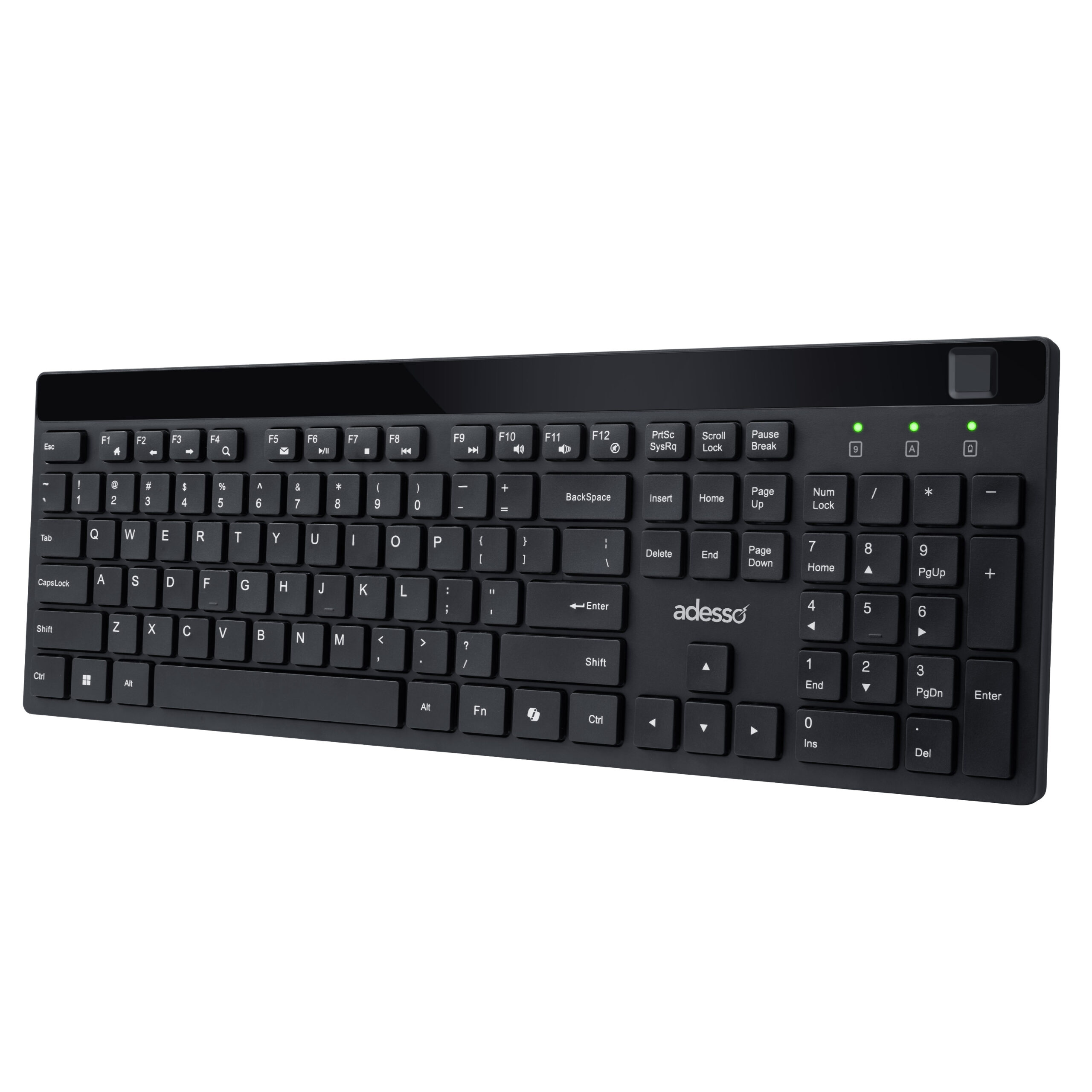 Adesso Keyboard WKB-1400FB Wireless Ergonomic with Fingerprint Reader Adesso Keyboard WKB-1400FB Wireless Ergonomic with Fingerprint Reader