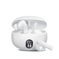 HyperGear Earbuds Bluetooth HyperBudz Basics Active Noise Cancellation 24hr Play Time - White