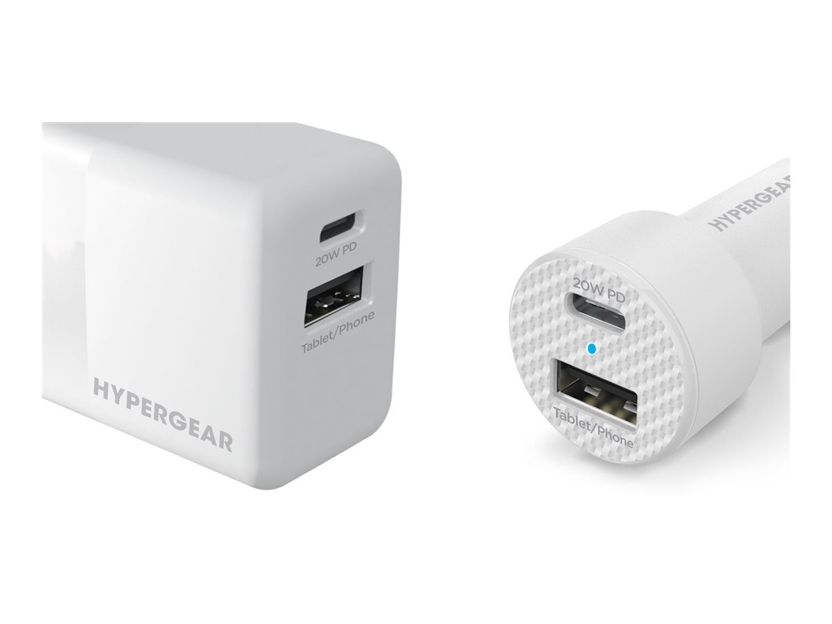 HyperGear Wall Charger 3 Port 43W 2x USB-C (20W) 1x USB-A (18W) PD PPS SpeedBoost Quick Charge with Built-In Magnetic Charging Mount for Apple Watch – White HyperGear Wall Charger 3 Port 43W 2x USB-C (20W) 1x USB-A (18W) PD PPS SpeedBoost Quick Charge with Built-In Magnetic Charging Mount for Apple Watch - White