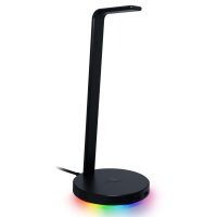 Razer Gaming Headset Stand Base Station V2 Chroma with Dual USB 3.1 Ports Built-In DAC 7.1 Surround Sound Chroma RGB - Black