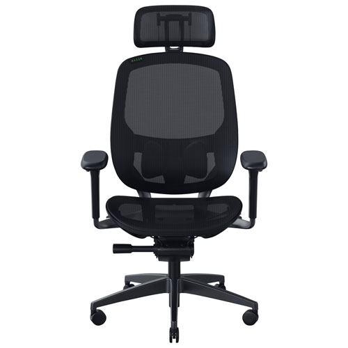 Razer Gaming Chair Fujin Pro Ergonomic Mesh Chair with 3D Headrest 4D Armrests 2D Lumbar Support Synchro-Tilt Technology – Black Razer Gaming Chair Fujin Pro Ergonomic Mesh Chair with 3D Headrest 4D Armrests 2D Lumbar Support Synchro-Tilt Technology - Black