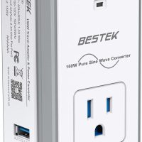 BESTEK World Travel Adaptor 150W with 1 x AC Outlet & 2 x Smart USB Ports