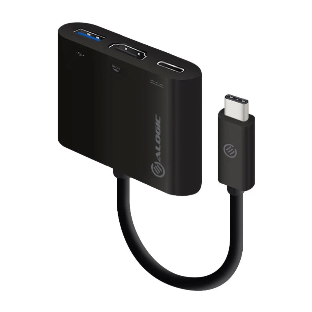 Alogic USB-C Multiport Adapter with HDMI/USB 3.0/USB-C Power Delivery (60W/3A) – 4K Alogic USB-C Multiport Adapter with HDMI/USB 3.0/USB-C Power Delivery (60W/3A) - 4K