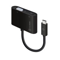 Alogic Premium Series 2-in-1 USB-C (Male) to HDMI (Female) & VGA Adapter (Female) - Black