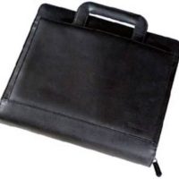 Toshiba 14in Leather Portfolio Tablet/PC Carrying Case - Black
