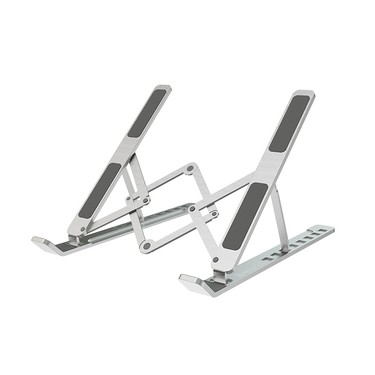 Klipxtreme Laptop/Tablet Portable Stand Ergonomic Aluminum Fits 11- 15.6in Screens Foldable – Silver Klipxtreme Laptop/Tablet Portable Stand Ergonomic Aluminum Fits 11- 15.6in Screens Foldable - Silver