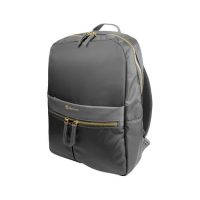 Klipxtreme Backpack 15.6in Bari Premium Tablet Pouch One Compartment Two Front Pockets Carry Handle Highly Durable - Metal Zippers Contemporary Style - Gray